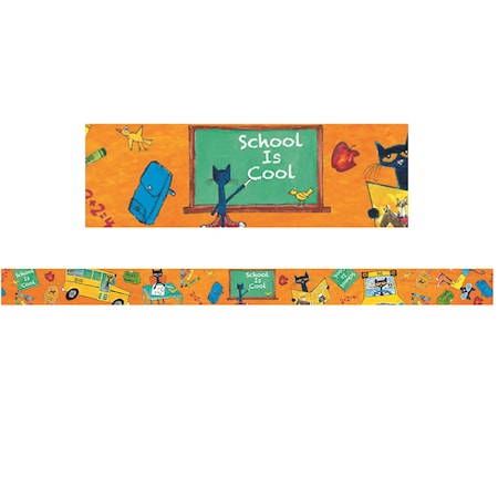 Edupress Pete the Cat School is Cool Border, 35 Feet/Pack, PK6 TCR63268